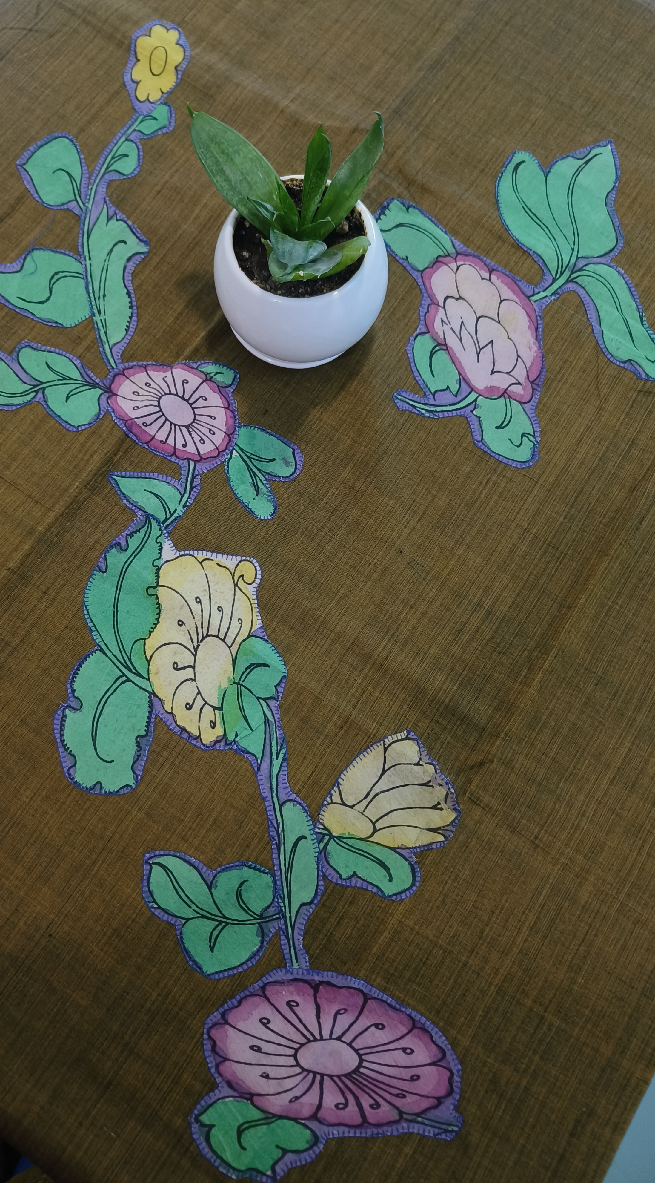 Aplic Work Kurti Material 