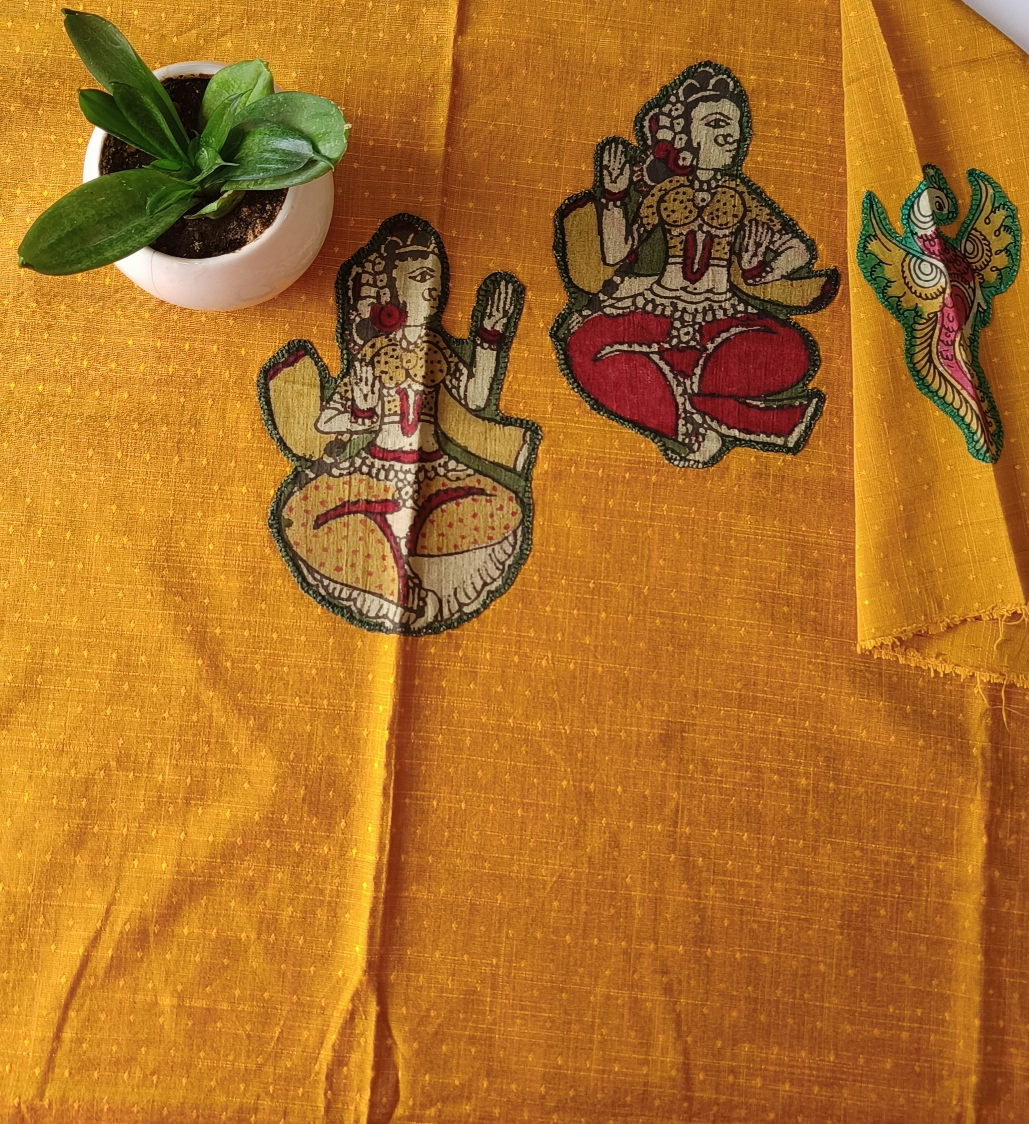 Aplic Work Kurti Material 