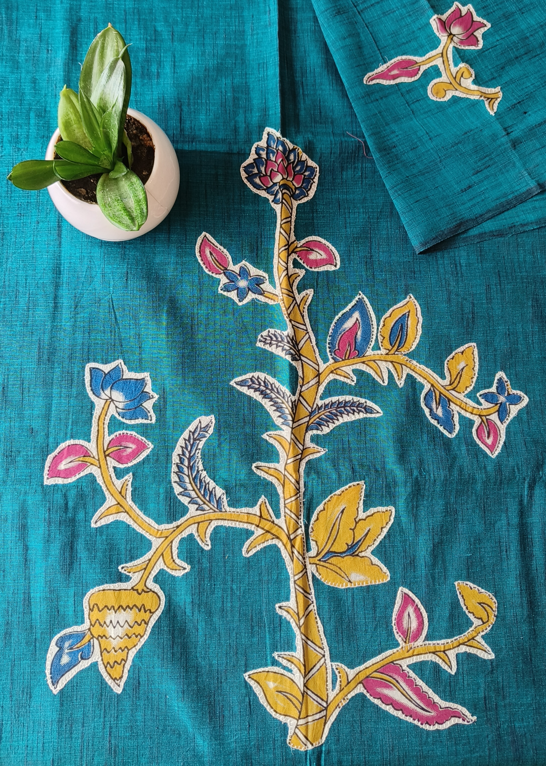 Aplic Work Kurti Material 