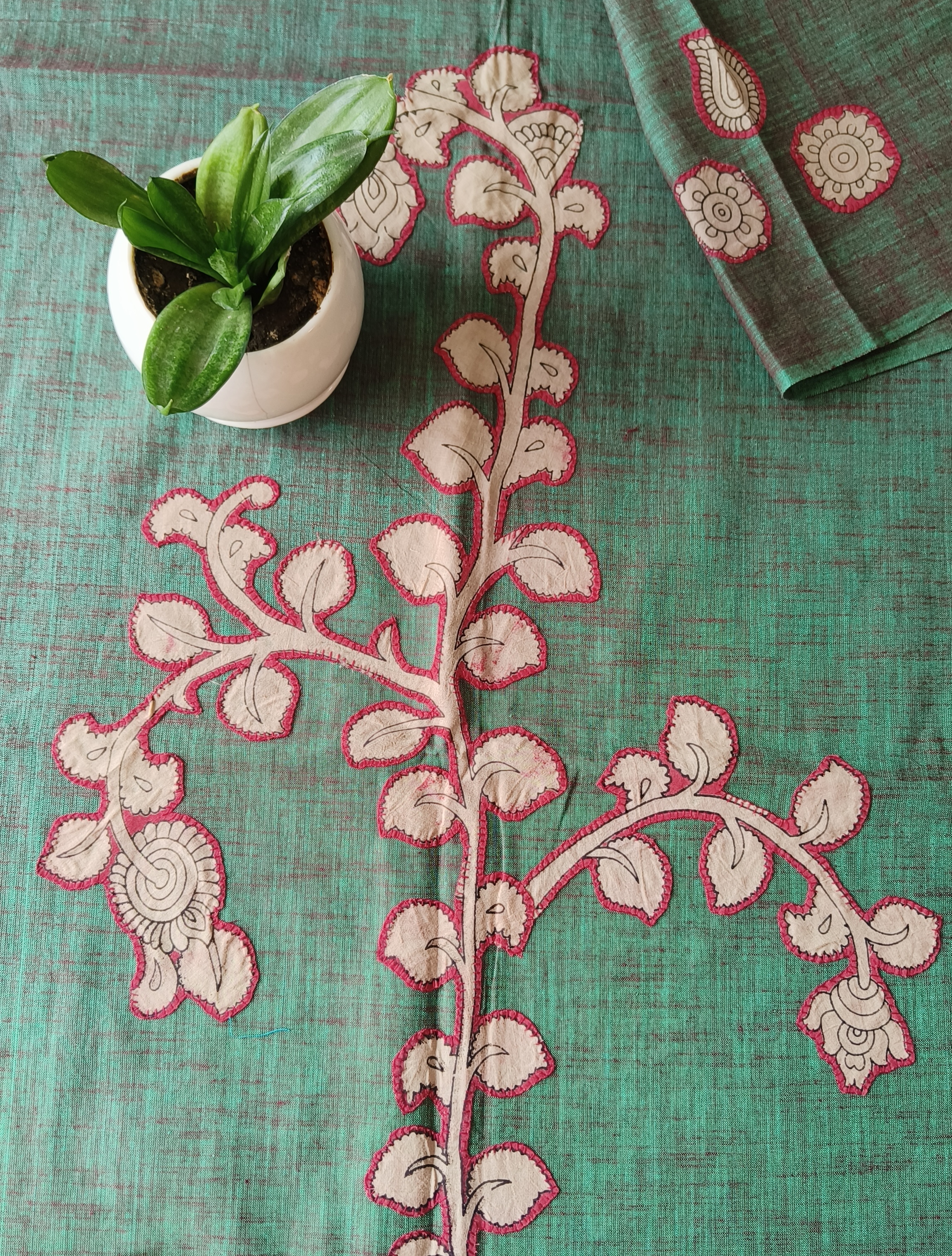 Aplic Work Kurti Material 