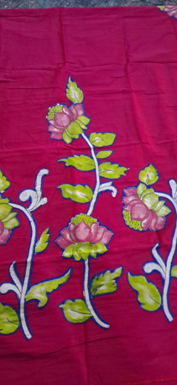 Applique Work Kurti Material 