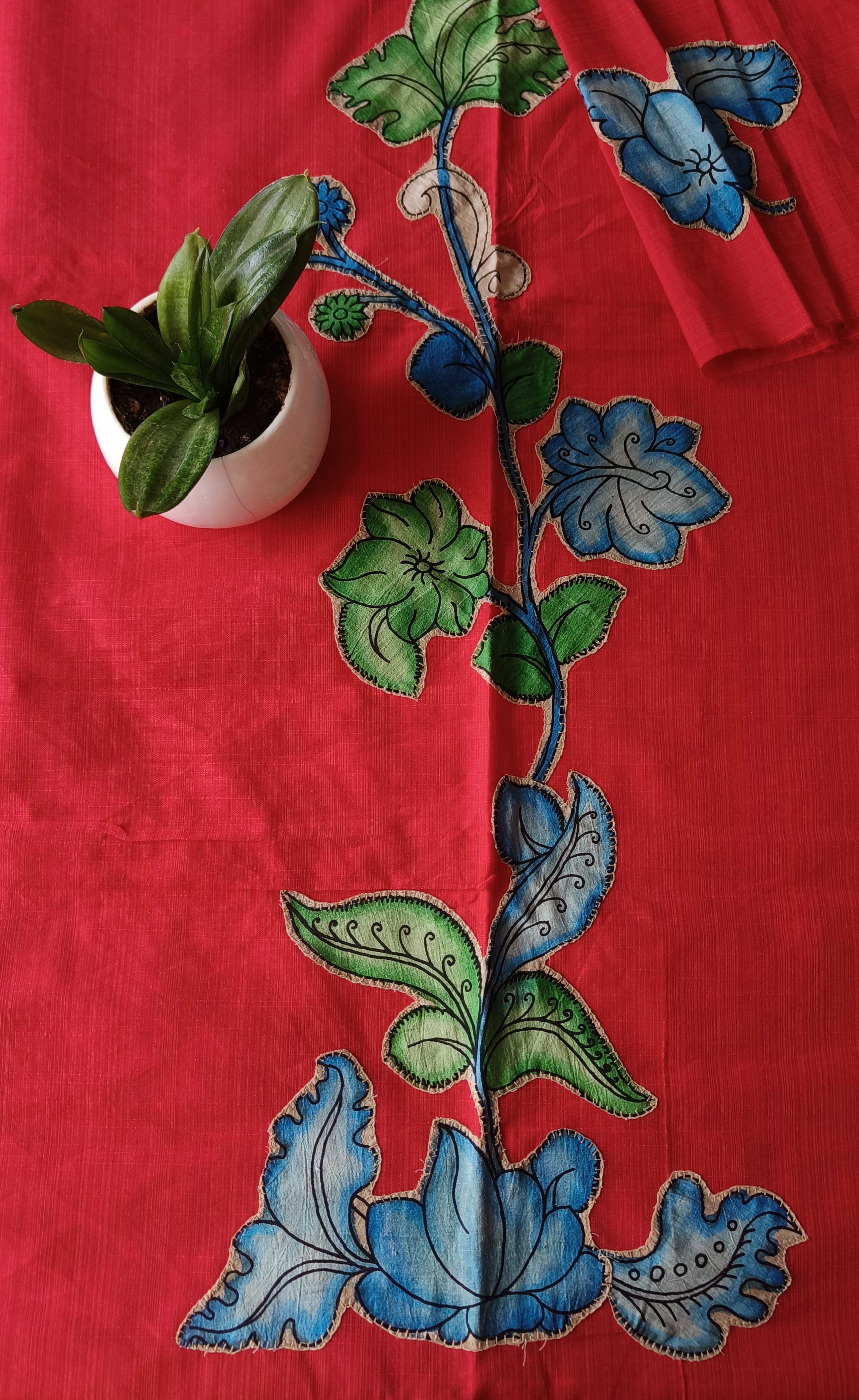 Aplic Work Kurti Material 