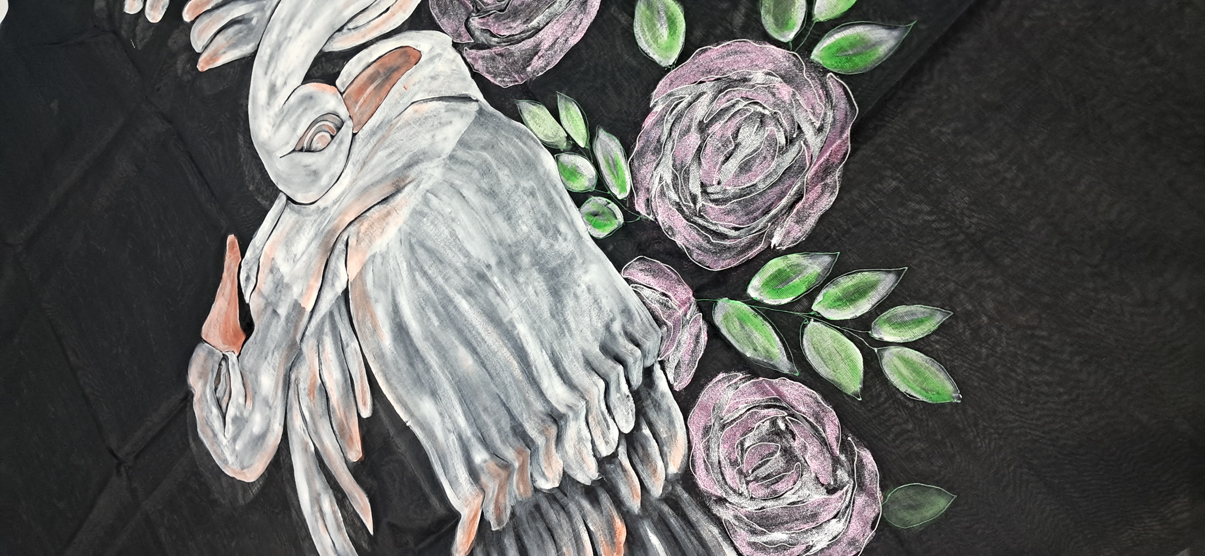 Hand Woven Hand Painted Silk (Pattu) Duppata