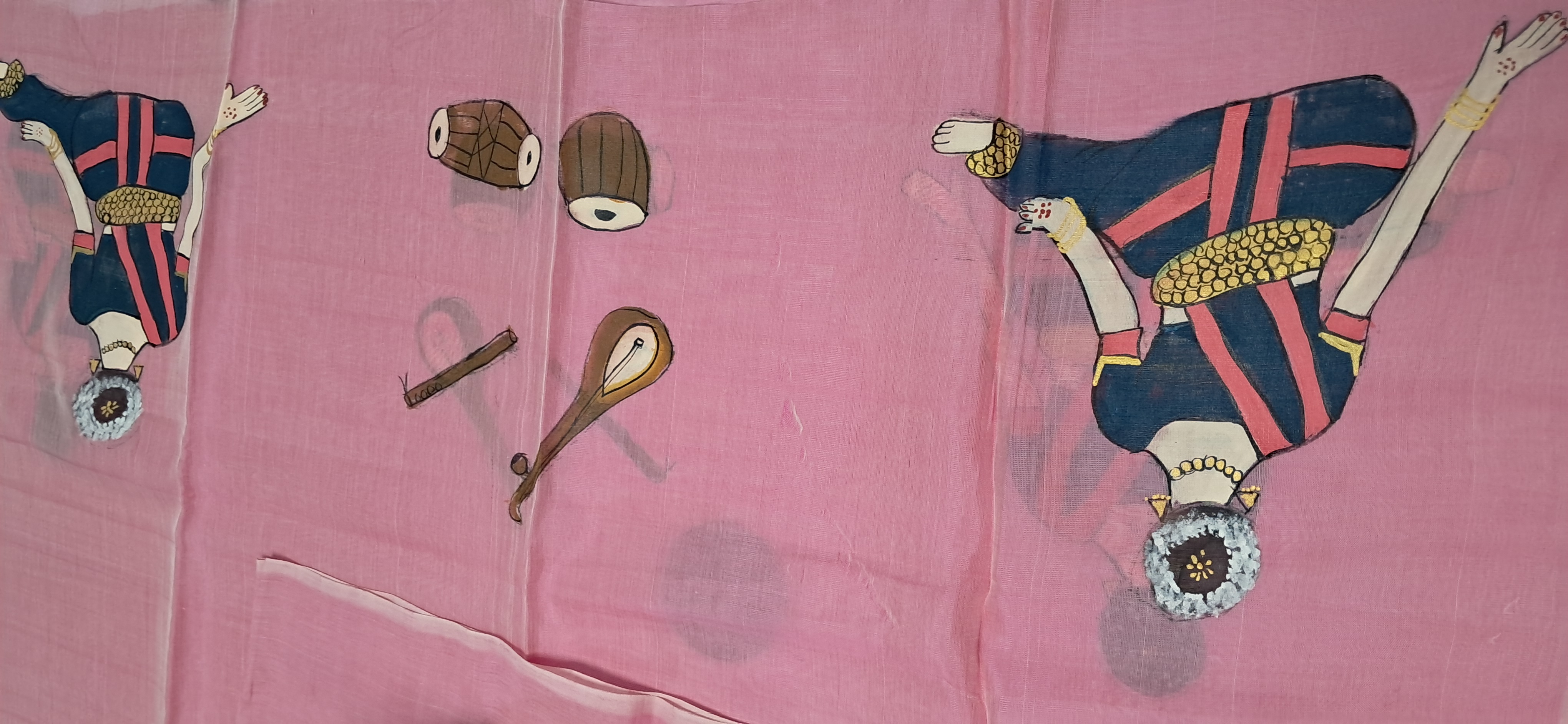 Hand Woven Hand Painted Silk (Pattu) Duppats