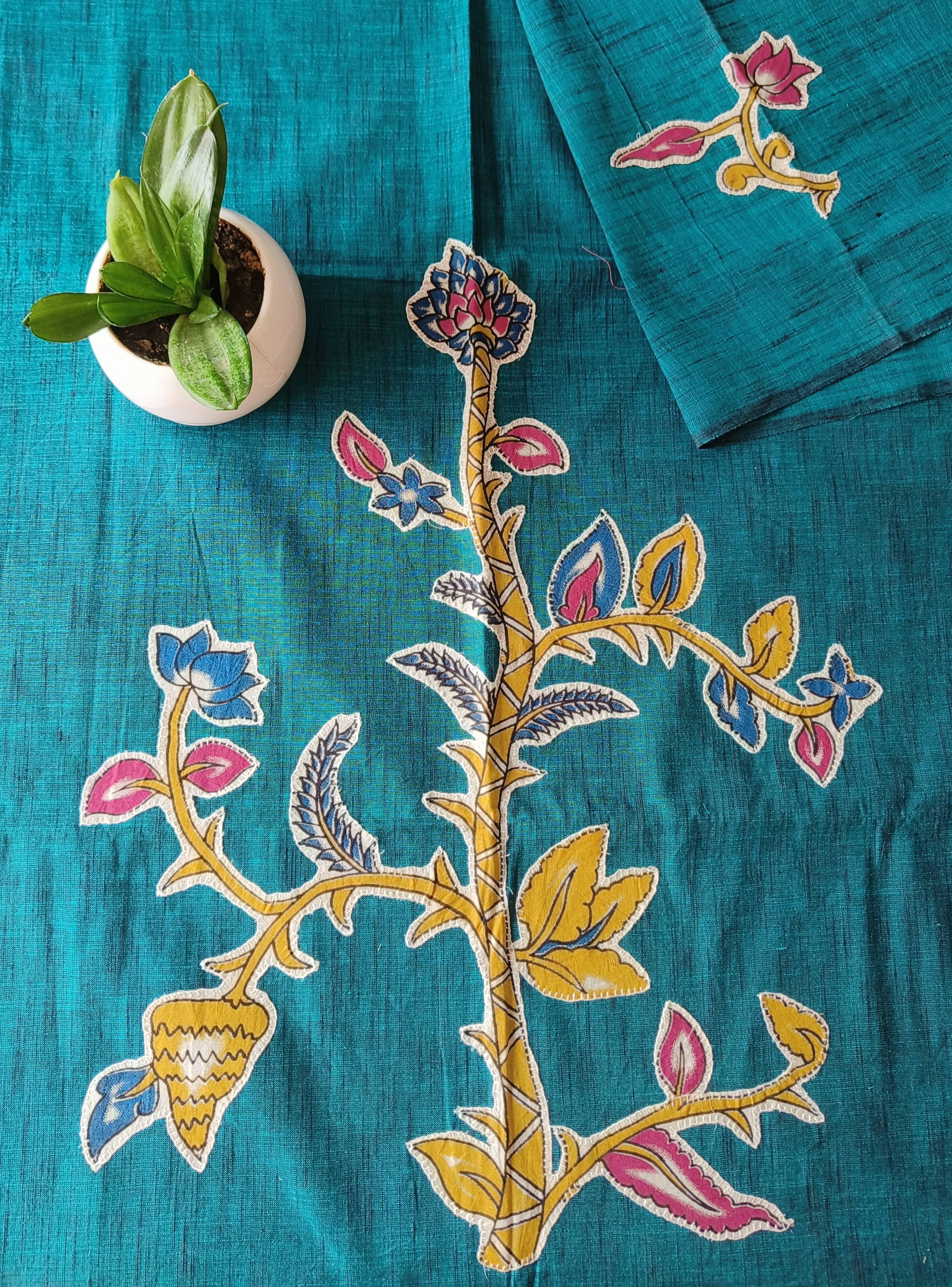 Aplic Work Kurti Material 