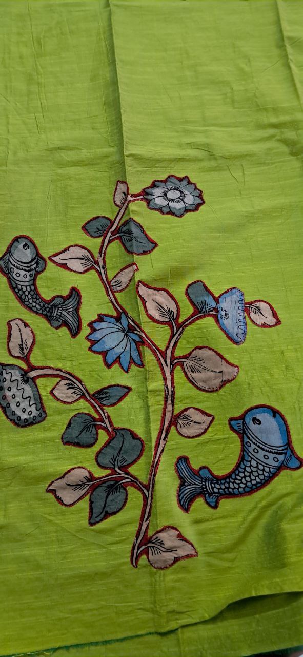 Applique Work Kurti Material 