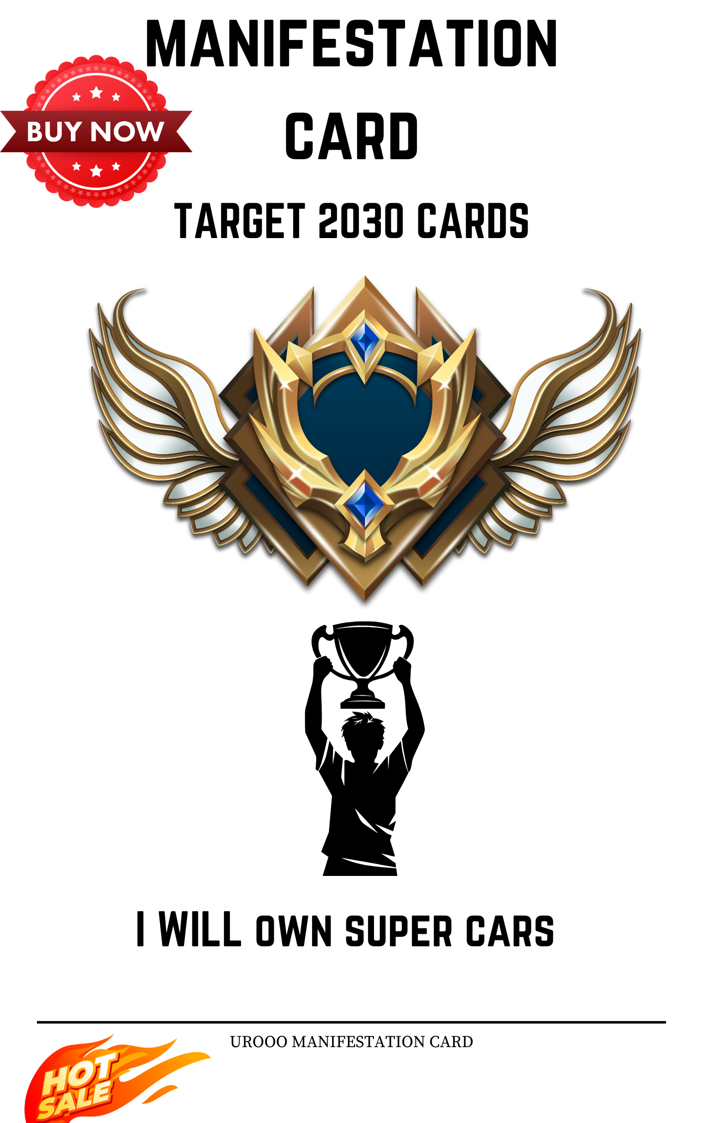 Manifestation Card - I Will Own Super Cars