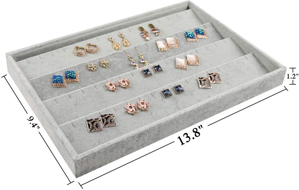 40 (Pair) Velvet Earring Tray Jewelry 