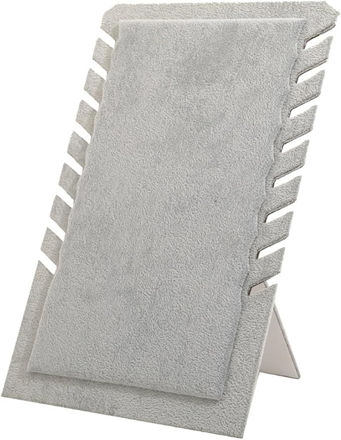 Grey Velvet Necklace Display Stand