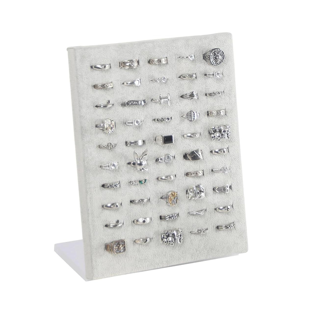 Ring Holder Stand, 50 Slots Jewelry Ring Display