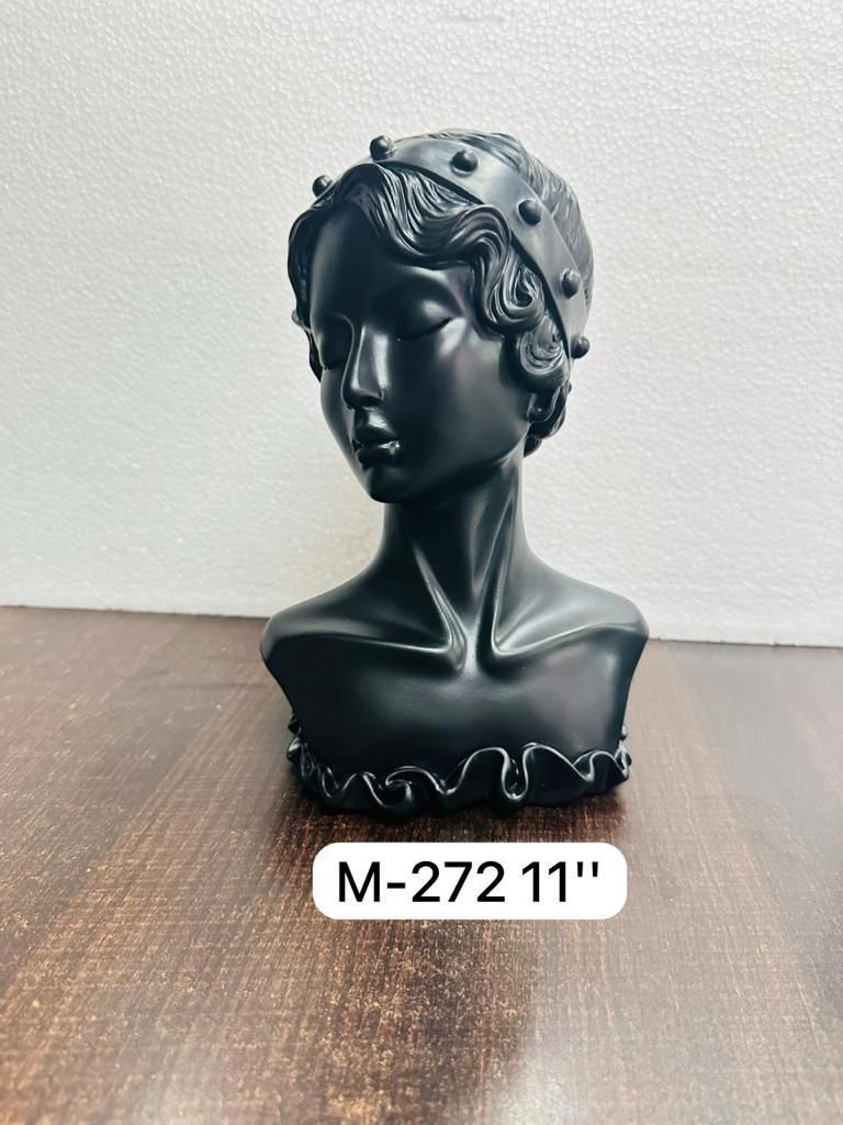 Elegant Black female bust for jewellery display