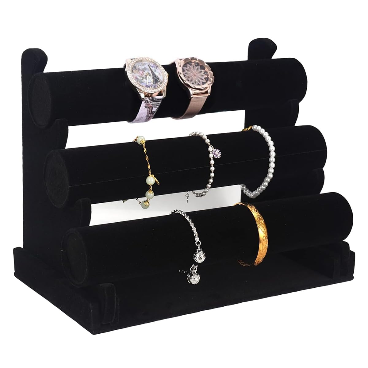 Black Velvet Jewelry Display Stand