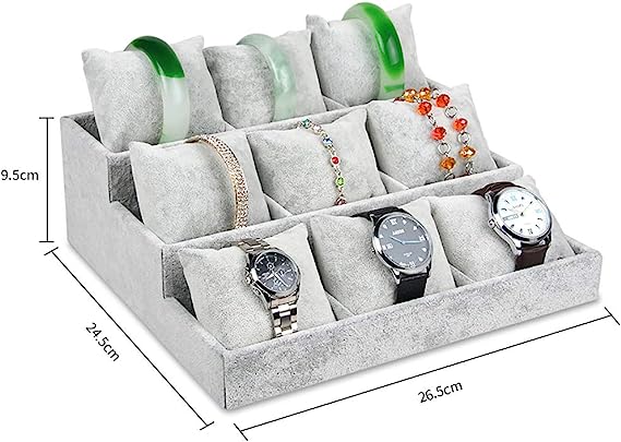 9 Watch Step Velvet Jewellery display 