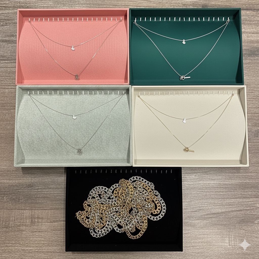 Chain and bracelet display tray