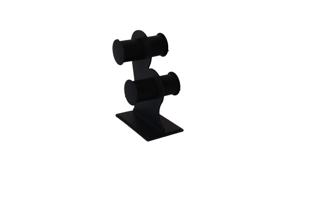 Jewellery 2 Roll Bangle Display Stand (Black)