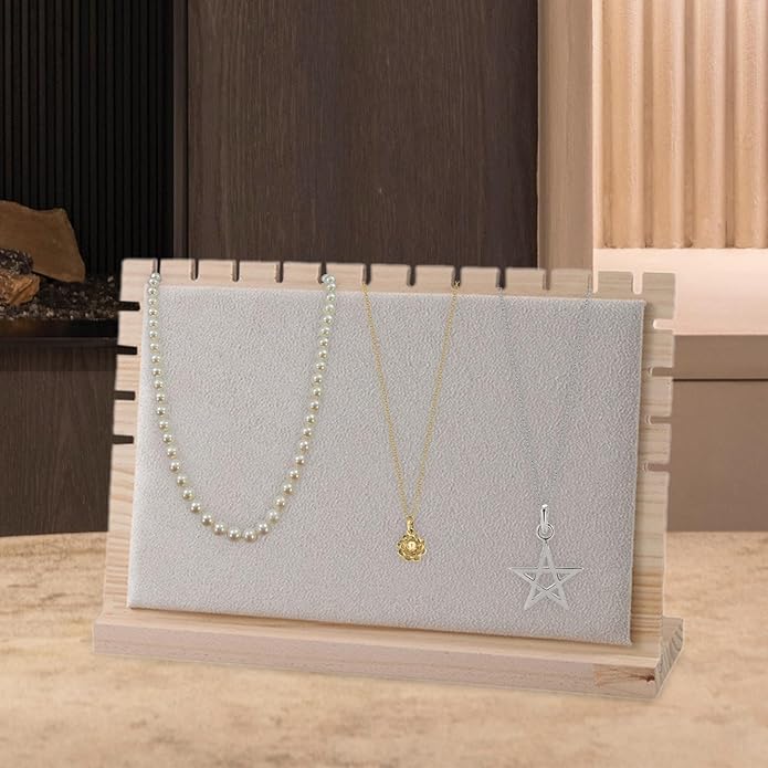 Necklace Display Wood Jewelry Organizer