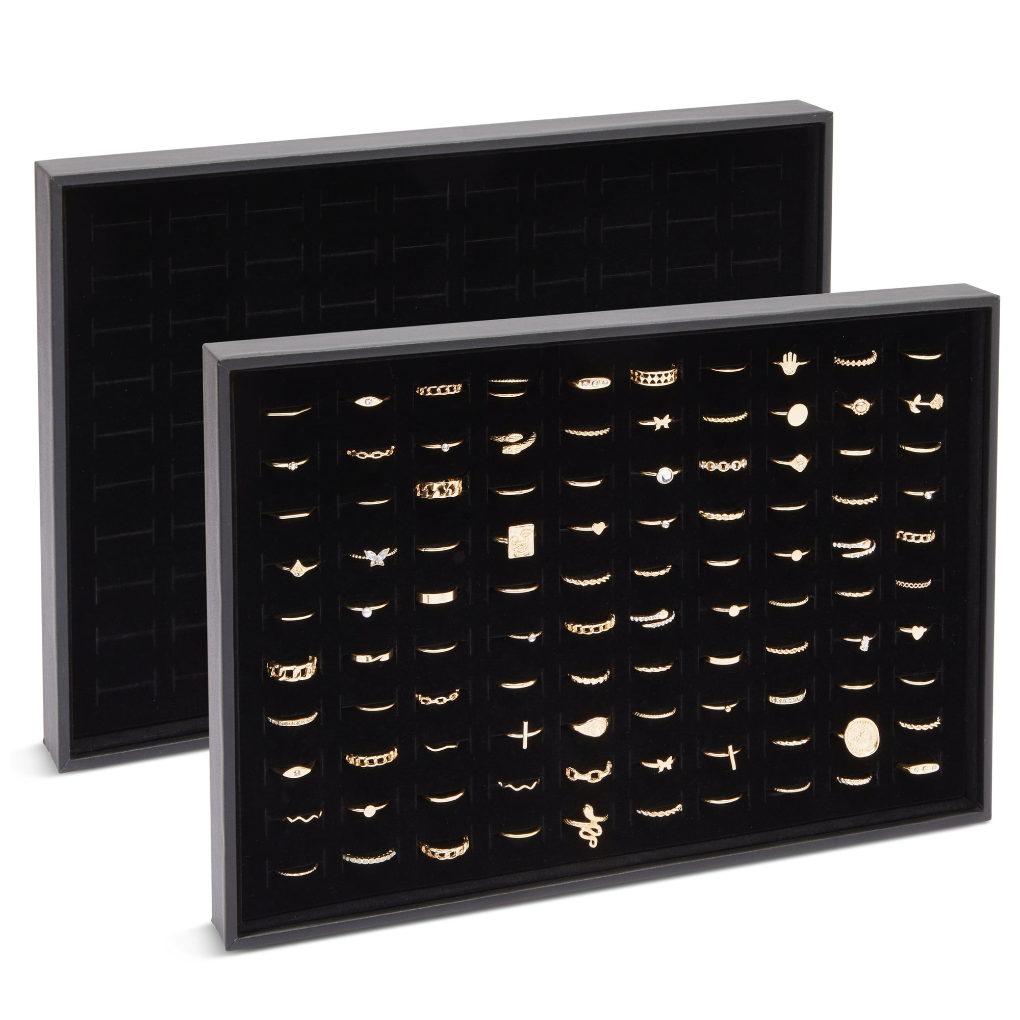 Velvet Ring Display tray with 100 Slots 