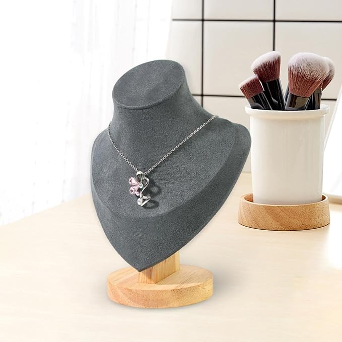 Grey  Necklace Display Stand