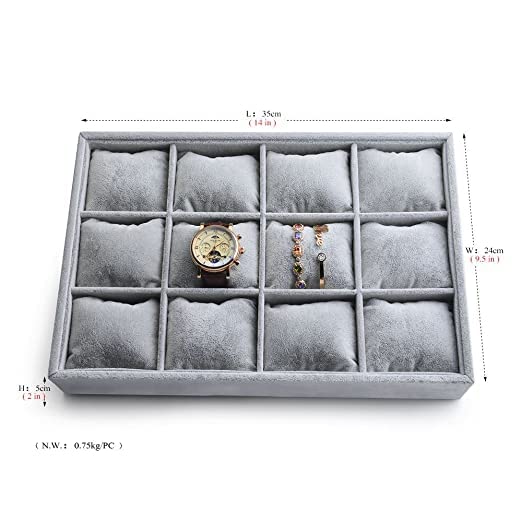 Velvet Watch and Jewelry Organizer