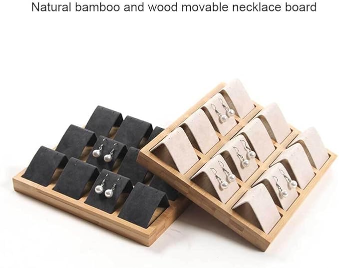 Velvet bamboo Earring Display Card Holder