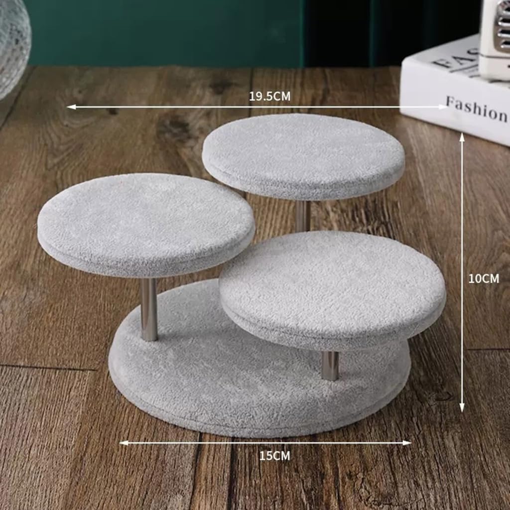 Gray Velvet Jewelry Display Stand