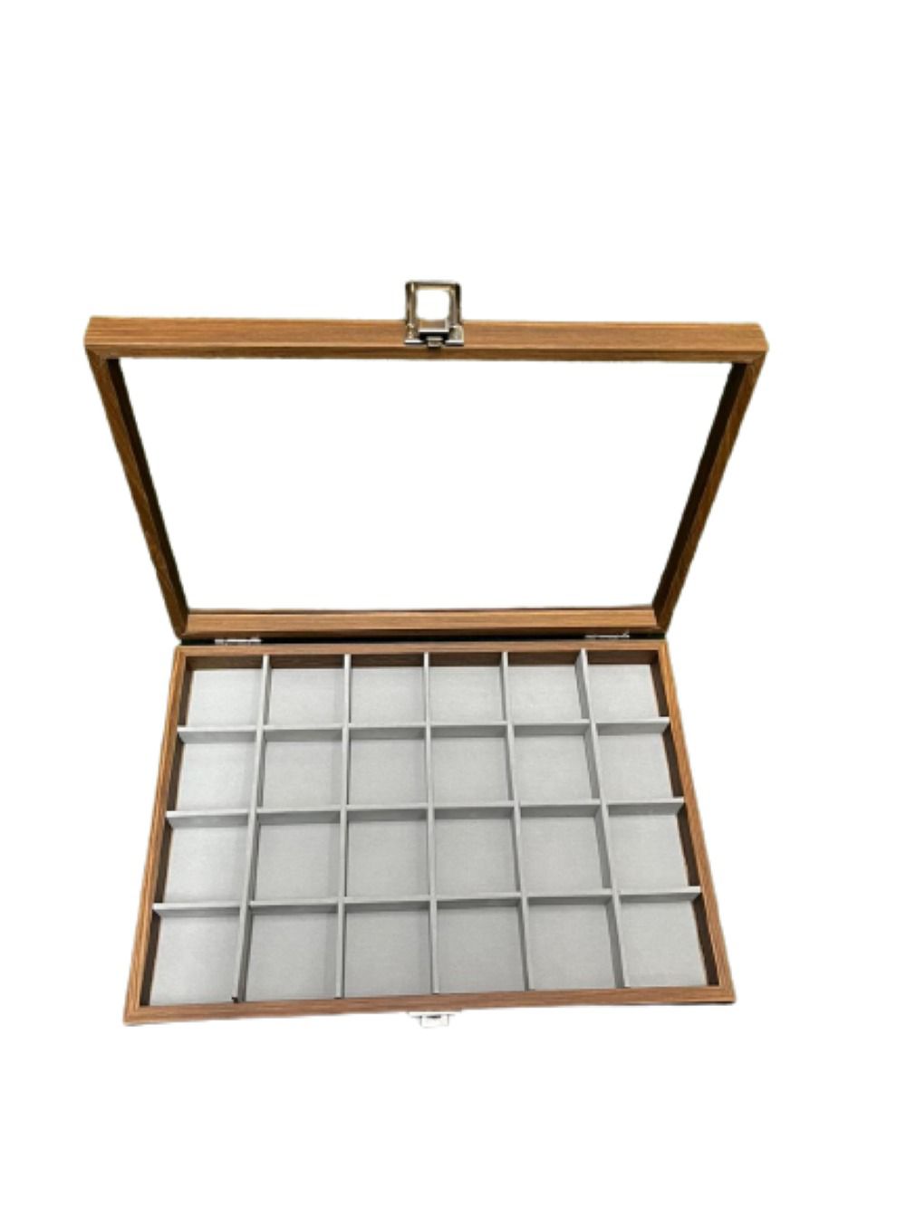 Wooden Jewelry Box with Glass Lid