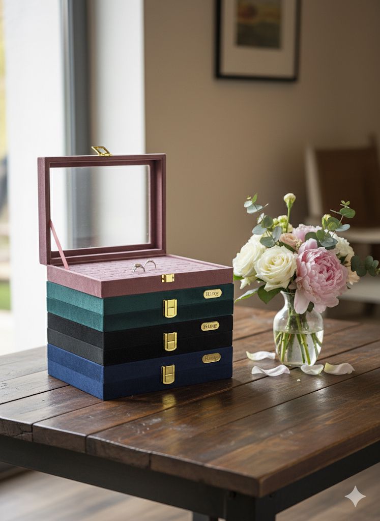 Suede ring boxes (48 rings)