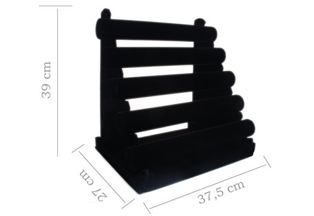 5-Tier Velvet Jewelry Display Stand