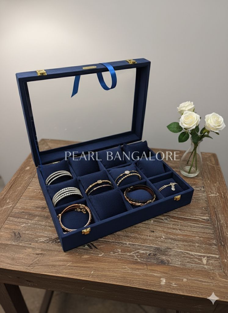 Suede watch box and bracelets box