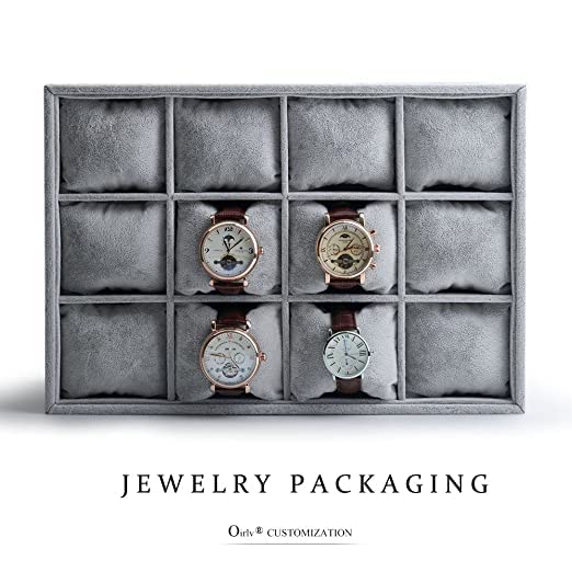 Velvet Watch and Jewelry Organizer