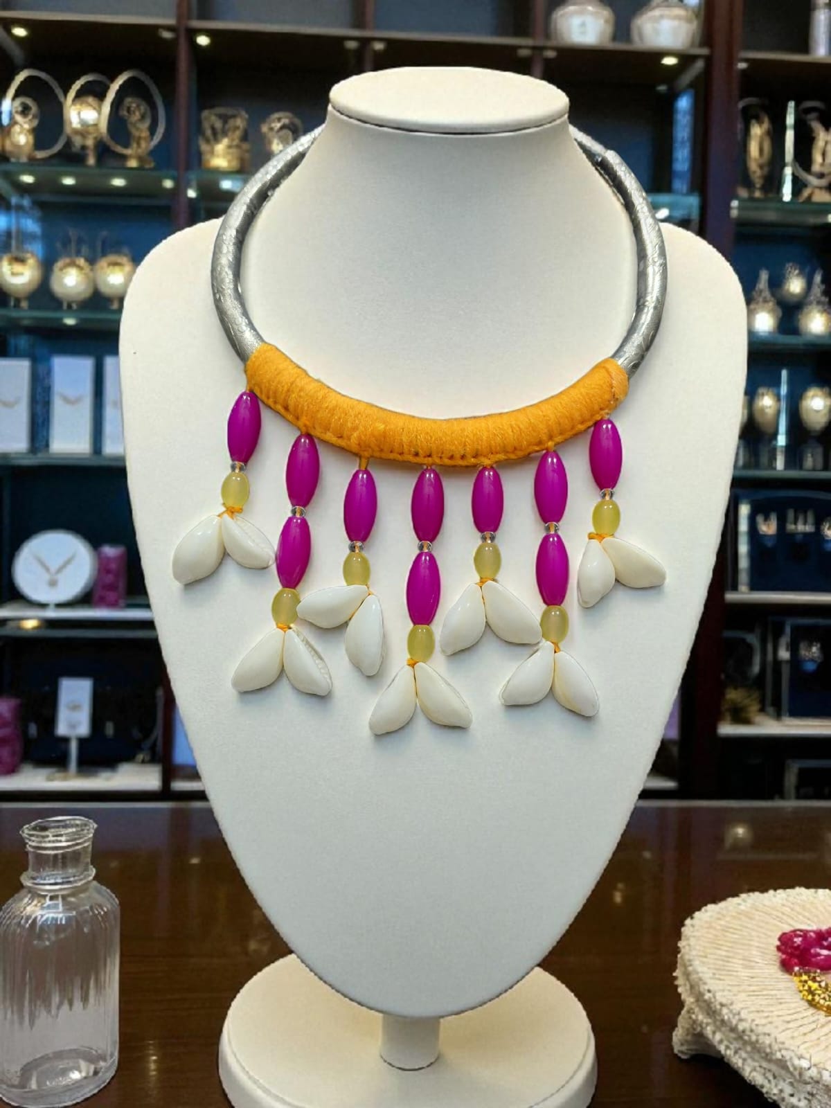 Colorful Beaded Statement Necklace