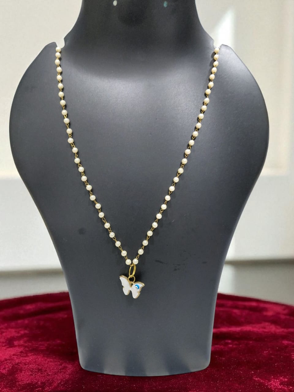 Pearl Butterfly Pendant Necklace