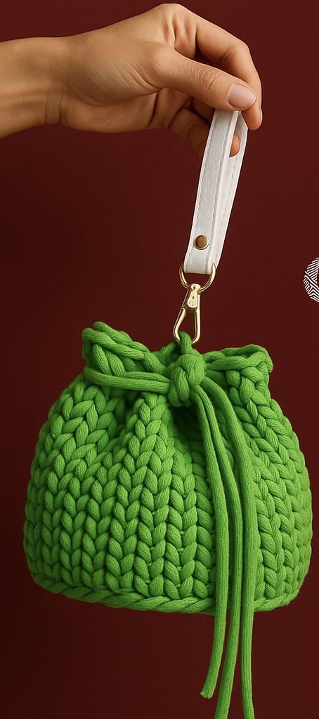 Green Knitted Handbag