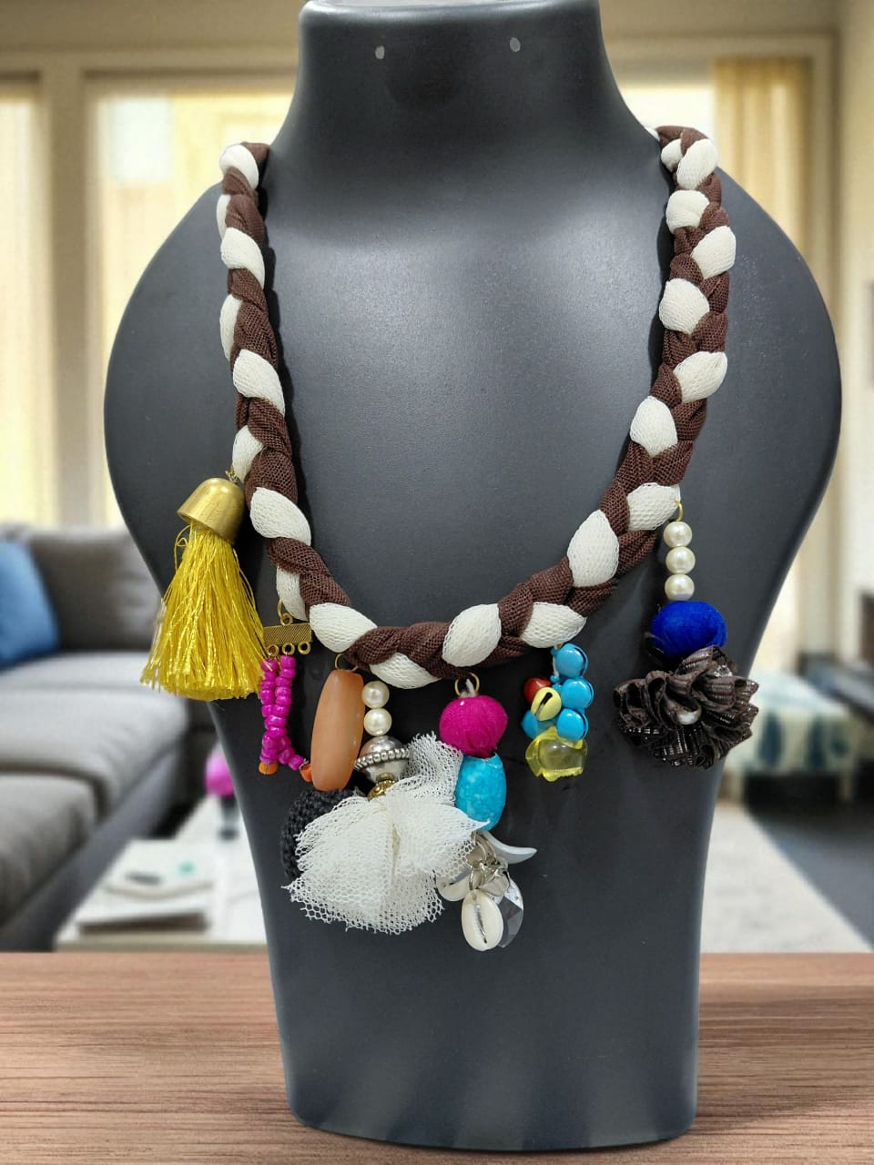 Handmade Beaded Statement Necklace