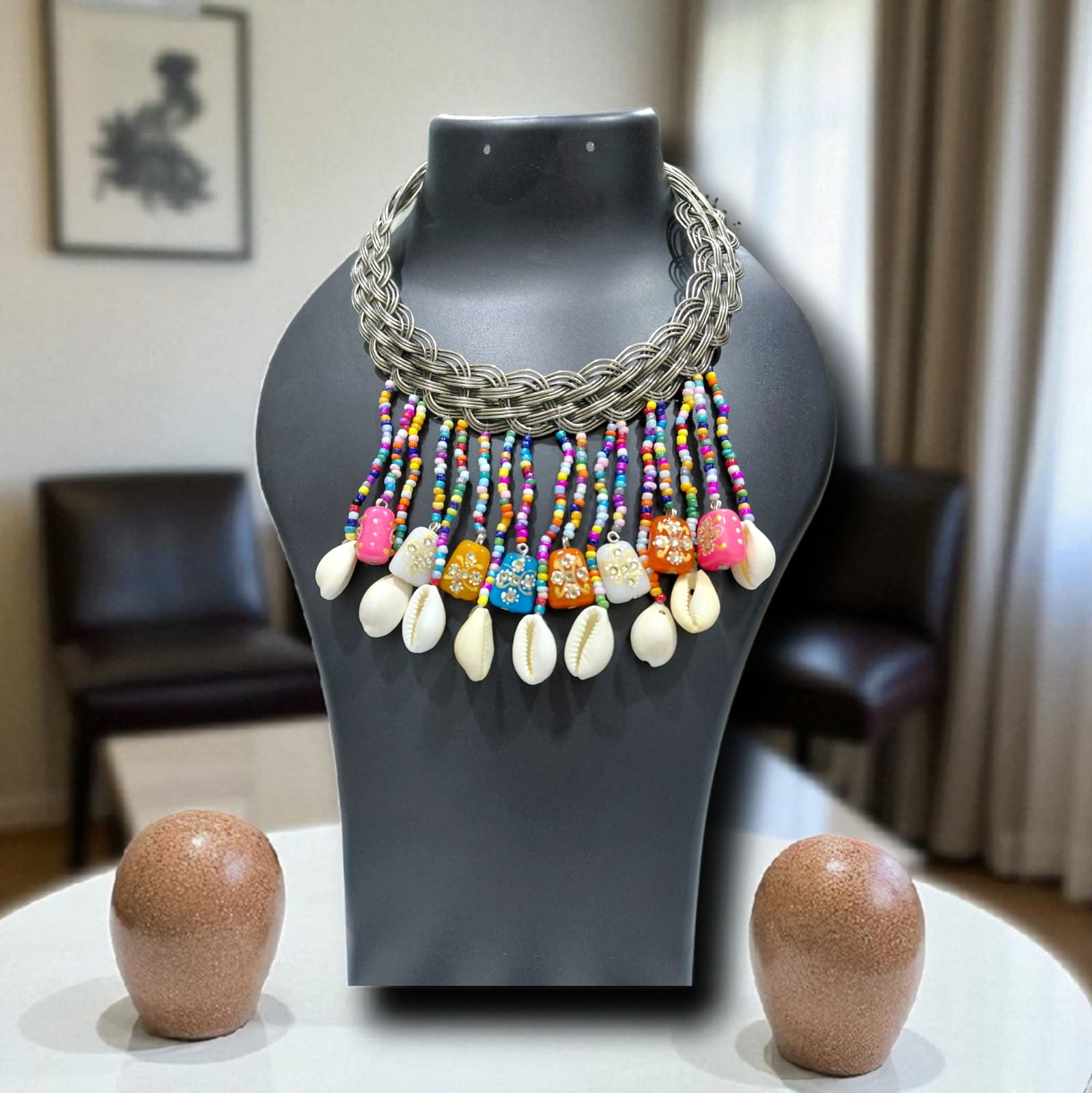 Handmade Beaded Shell Necklace