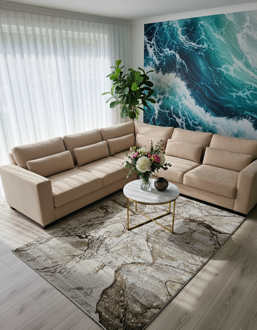 Kilimas "Nuostabus pilkas gamtos chaosas"