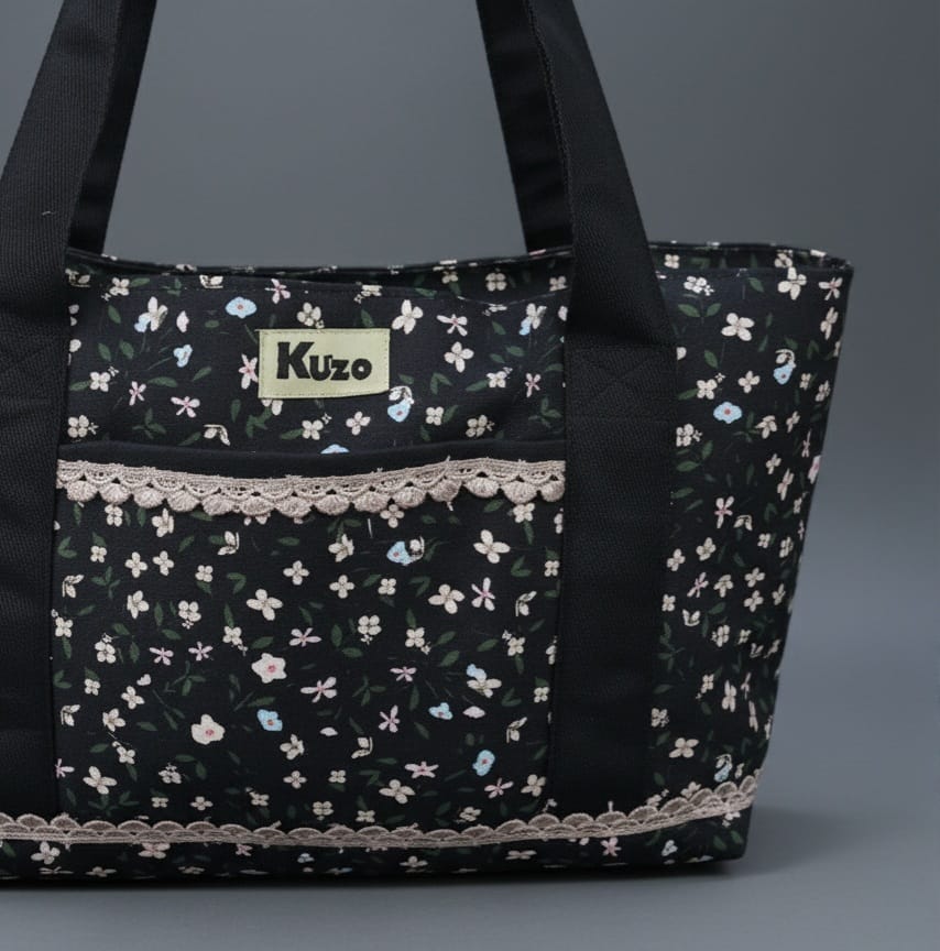 Kuzo Floral Tote Bag