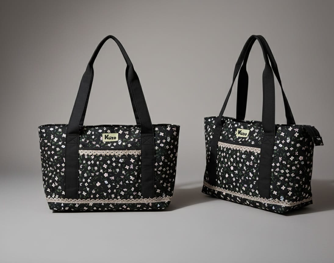 Kuzo Floral Tote Bag