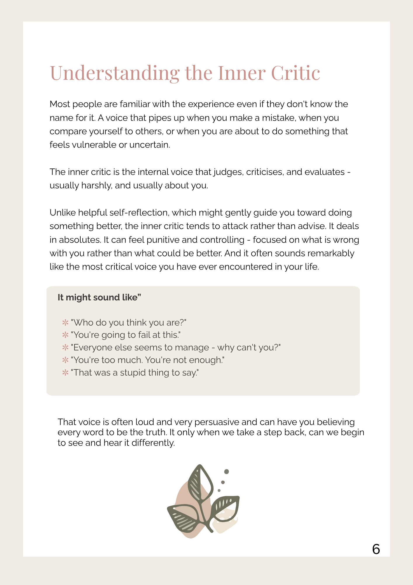 Meet Your Inner Critic