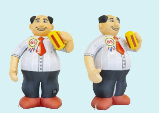 Abraham dik met bierpul