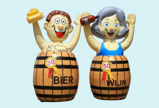 Abraham in biervat (opblaaspop Abraham)