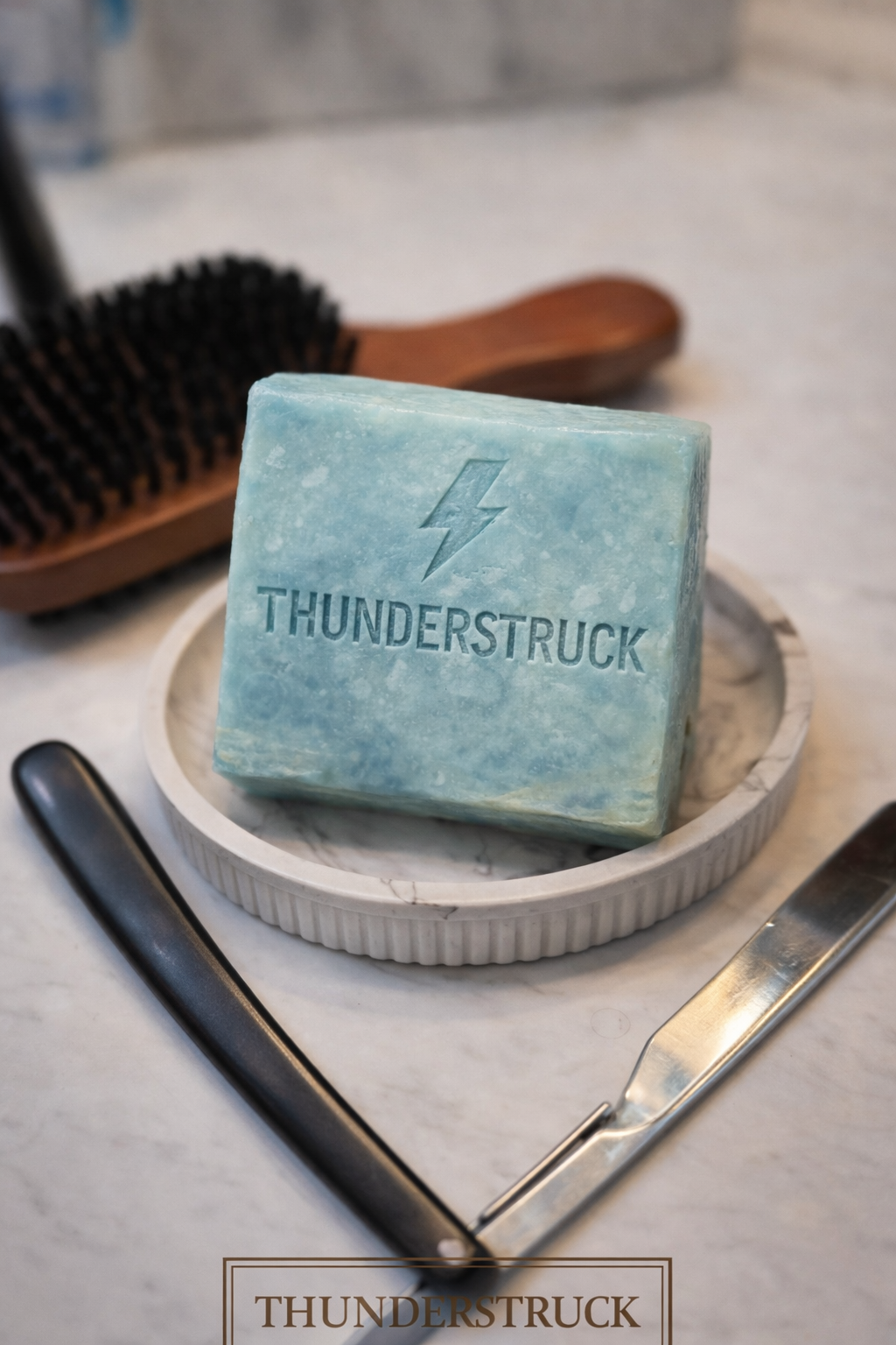 Thunderstruck – Men’s Tallow Soap Bar | Fresh Aqua Scent Cold-Process Soap for Men