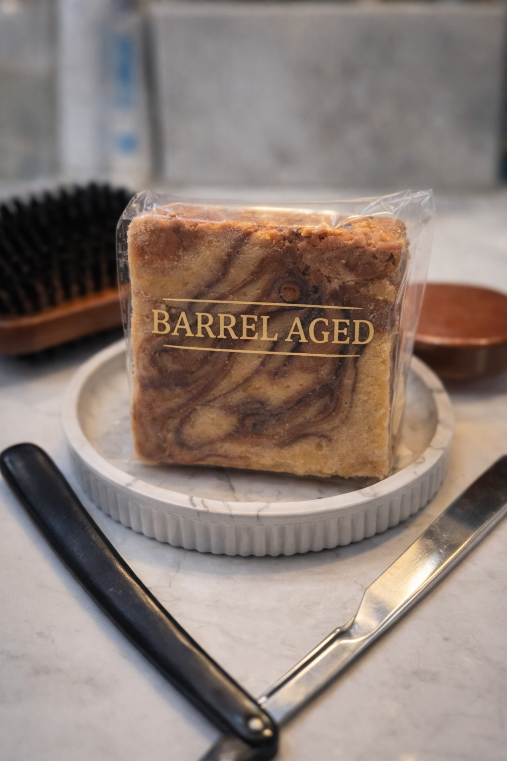 Barrel Aged – Whiskey & Smoked Oak Men’s Tallow Soap | Rugged Cold-Process Bar