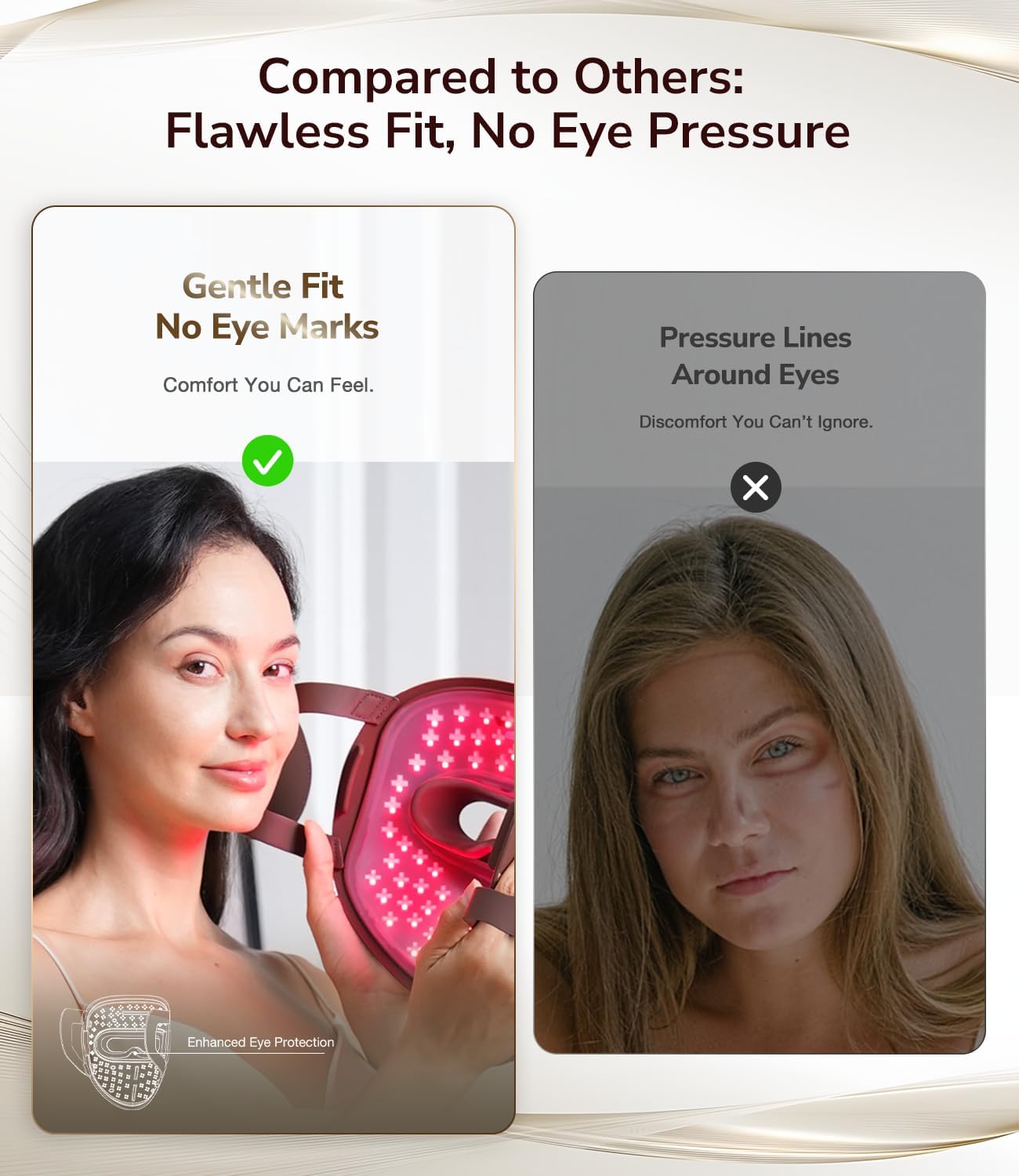JOVS Red Light Therapy Face Mask, Rechargeable Near Infrared LED Facial Mask