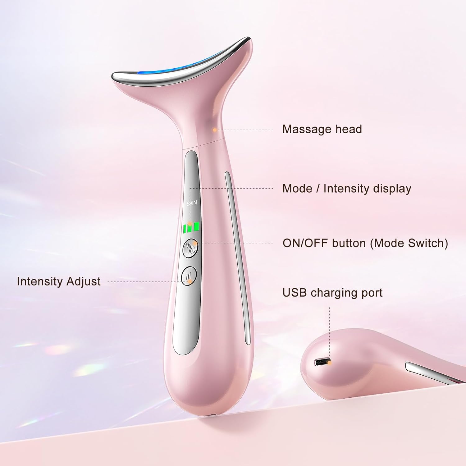 LED Neck and Face Beauty Massager