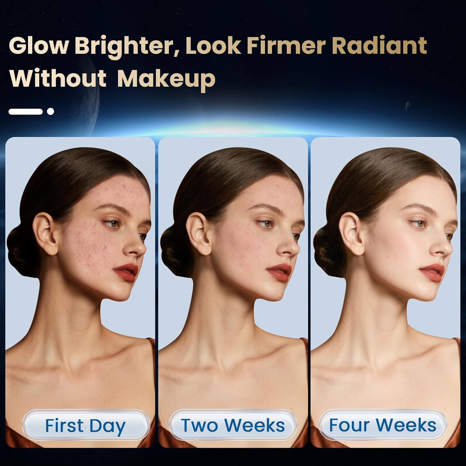 Red Light Therapy for Face and Neck, 4 Colors LED Light Therapy