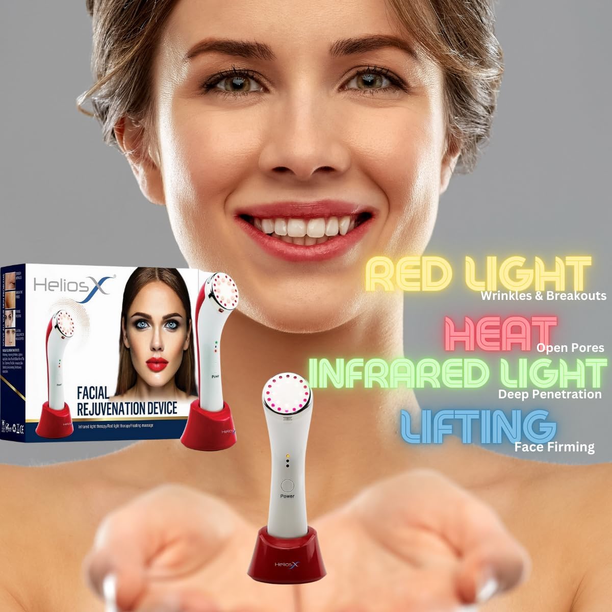 Helios X - 3 in 1 Red Light Therapy for Infrared LED Light Therapy and Thermal Heating