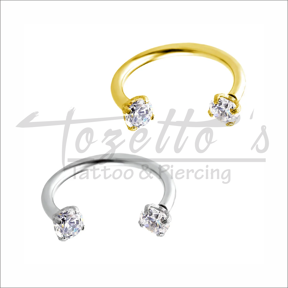 Ferradura com zircônia