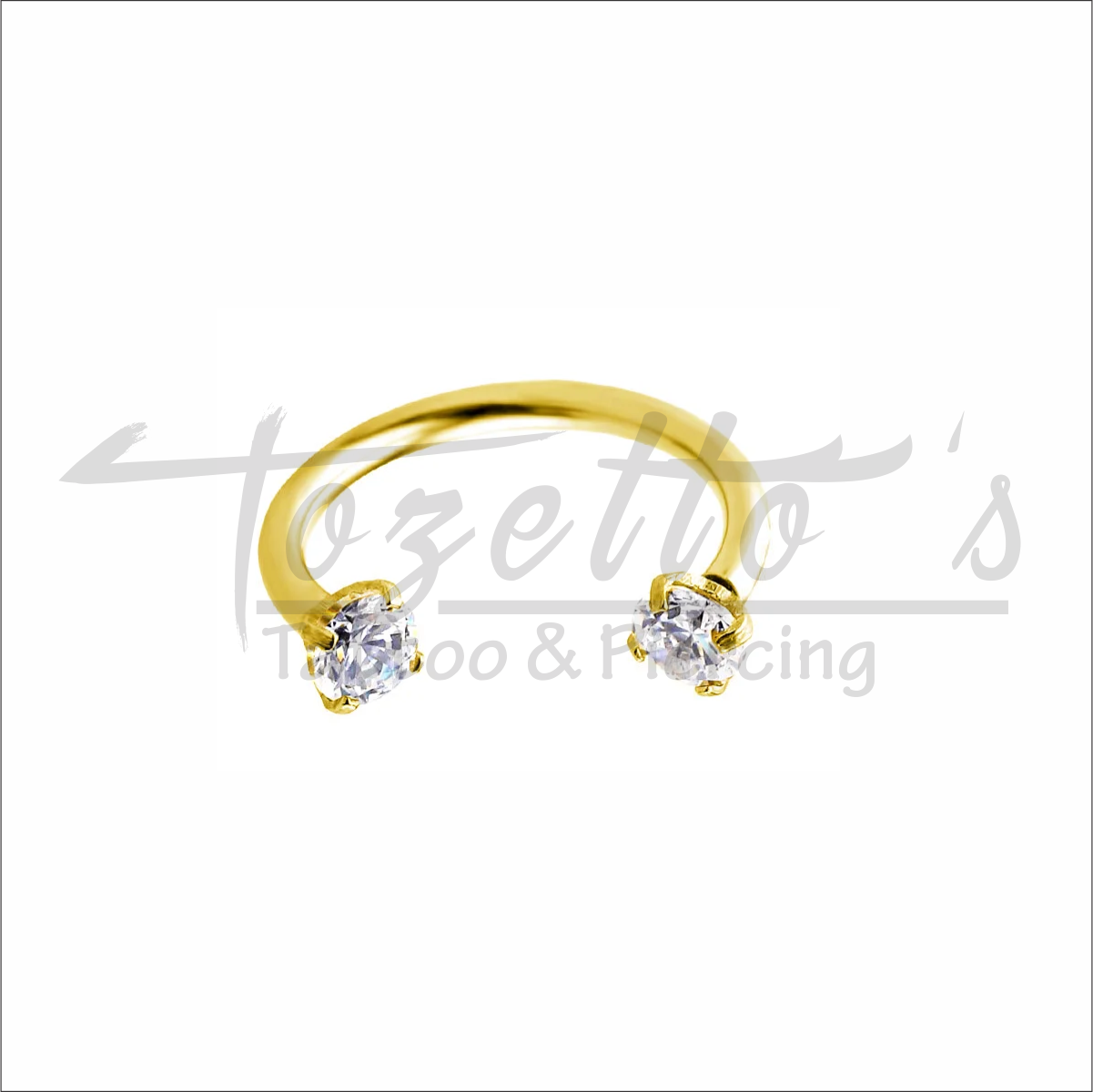 Ferradura com zircônia