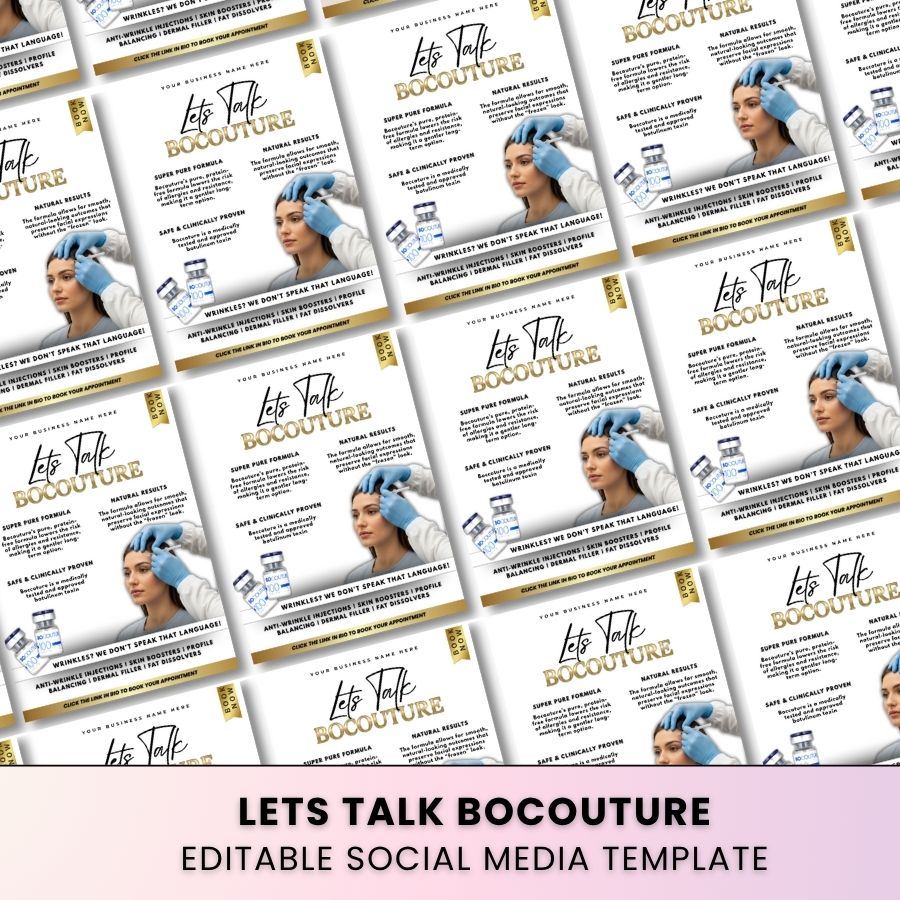 Bocouture Template for Social Media | White & Gold | For Beauty Professionals